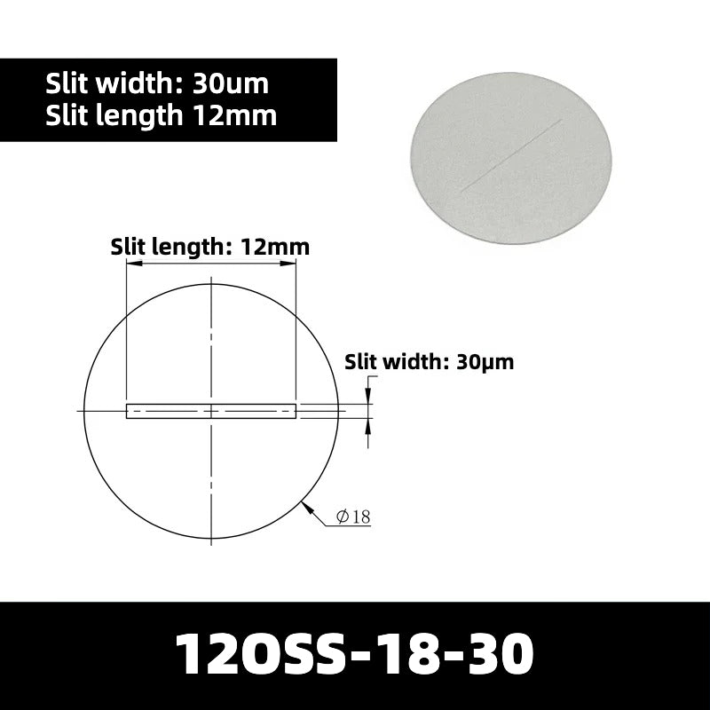 20-200um Optical Slits (Slit Length = 12mm)