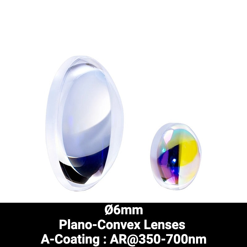 Ø6mm N-BK7 Plano-Convex Lenses (A-Coating : AR@350-700nm)