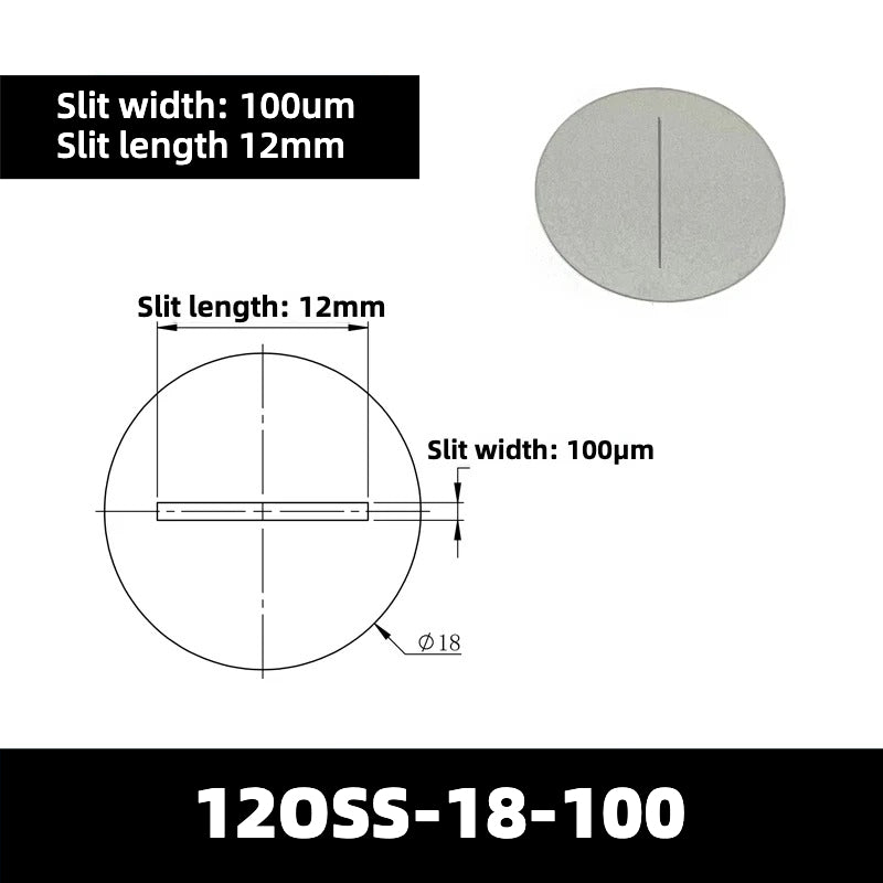 20-200um Optical Slits (Slit Length = 12mm)