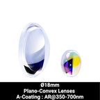 Ø18mm N-BK7 Plano-Convex Lenses (A-Coating : AR@350-700nm)