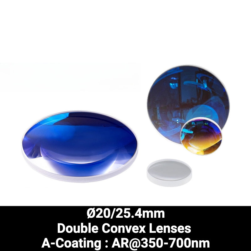 Ø20/25.4mm N-BK7 Double Convex Lenses (A-Coating : AR@350-700nm)