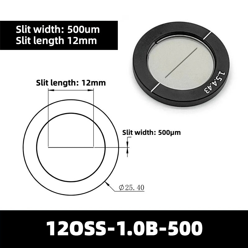 20-200um Optical Slits (Slit Length = 12mm)