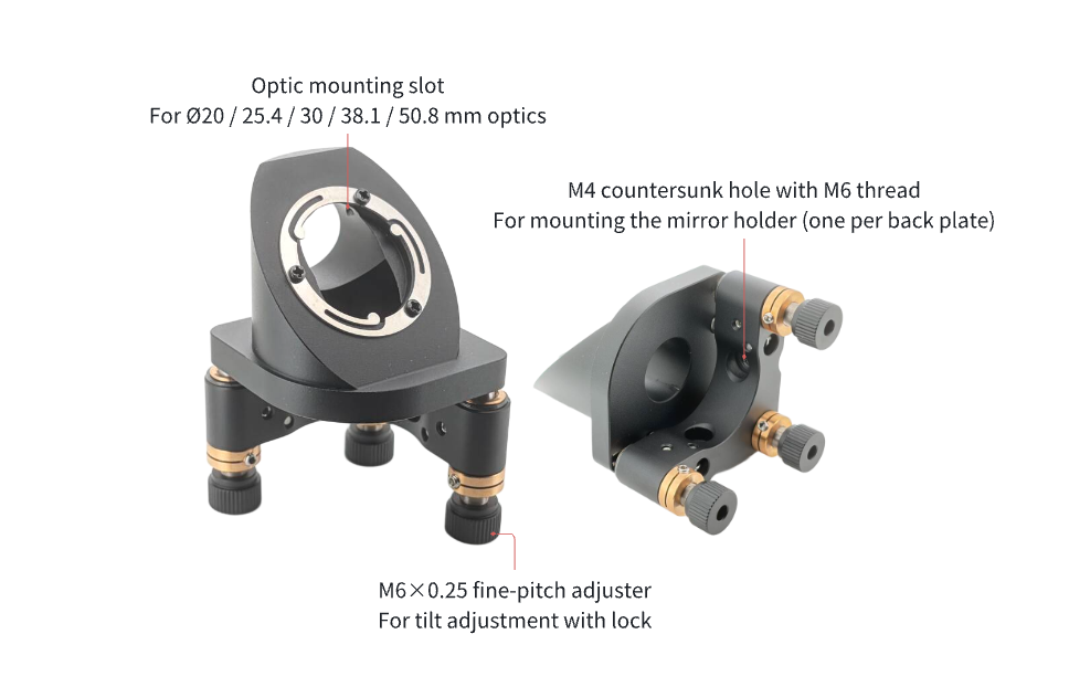 45° Kinematic Optic Mount (D45OM)