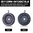 Iris Diaphragm (1mm - 12mm), M4 Mounting Holes