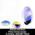 Ø20/25.4/50.8mm UV Fused Silica (UVFS) Plano-Convex Lenses (A-Coating : AR@350-700nm)