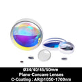 Ø34/40/45/50mm N-BK7 Plano-Concave Lenses (C-Coating : AR@1050-1700nm)