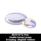Ø6/9/10/12.7mm N-BK7 Double Convex Lenses (B-Coating : AR@650-1050nm)