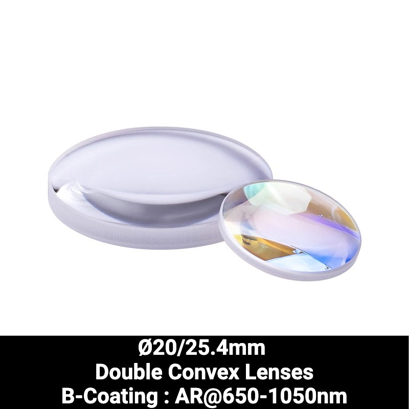 Ø20/25.4mm N-BK7 Double Convex Lenses (B-Coating : AR@650-1050nm)