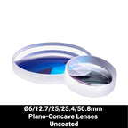 Ø6/12.7/25/25.4/50.8mm N-BK7 Plano-Concave Lenses (Uncoated)