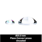 Ø25.0 mm N-BK7 Plano-Convex Lenses (Uncoated)