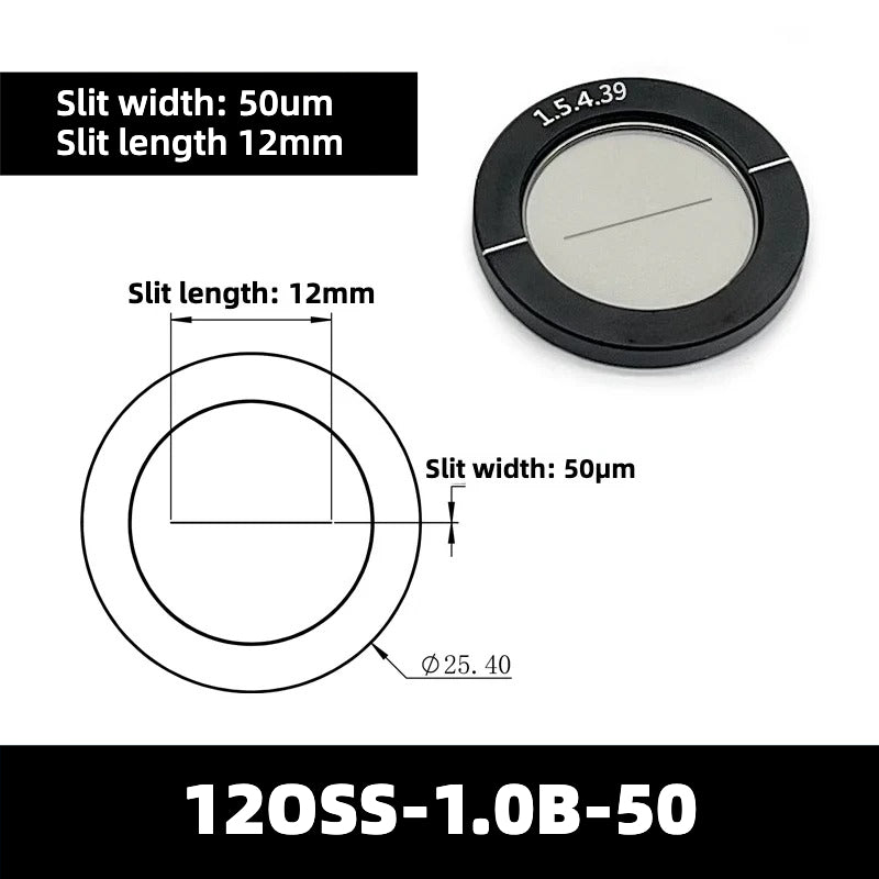 20-200um Optical Slits (Slit Length = 12mm)
