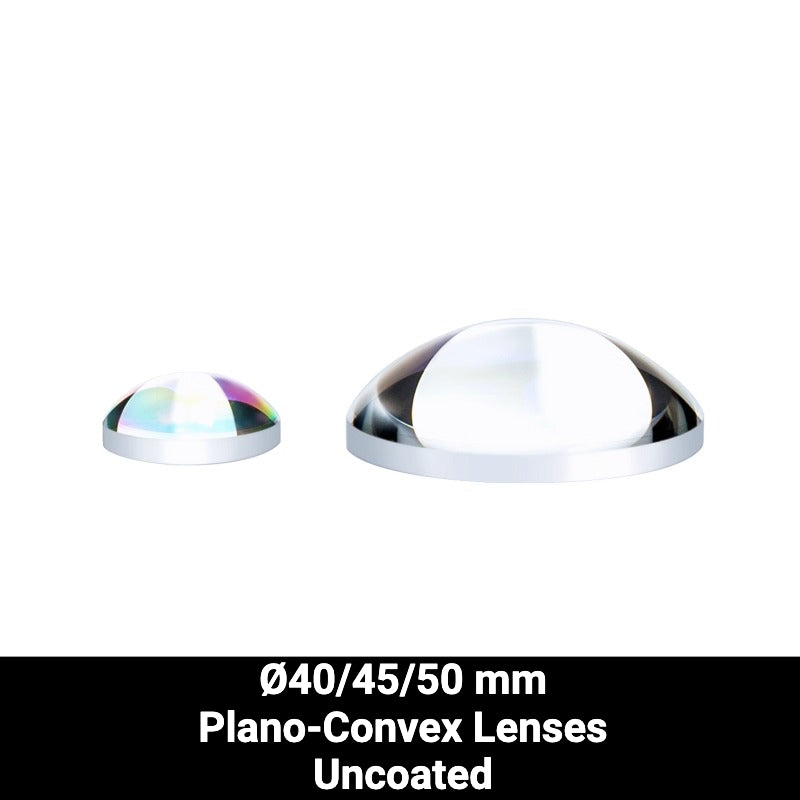 Ø40/45/50 mm N-BK7 Plano-Convex Lenses (Uncoated)
