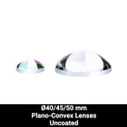 Ø40/45/50 mm N-BK7 Plano-Convex Lenses (Uncoated)