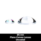 Ø6 mm N-BK7 Plano-Convex Lenses (Uncoated)