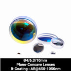 Ø4/6.3/10mm N-BK7 Plano-Concave Lenses (B-Coating : AR@650-1050nm)