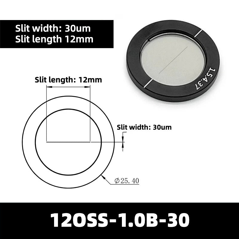 20-200um Optical Slits (Slit Length = 12mm)