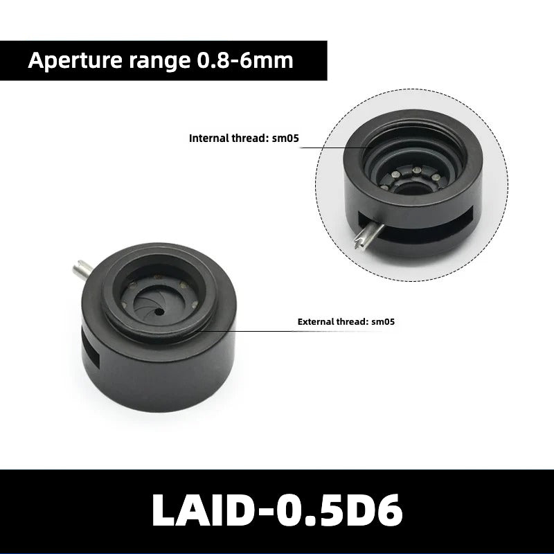 Lever-Actuated, SM-Threaded Iris Diaphragms (1.5-25mm)