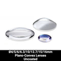 Ø4/5/6/6.3/10/12.7/15/16mm UV Fused Silica (UVFS) Plano-Convex Lenses (Uncoated)