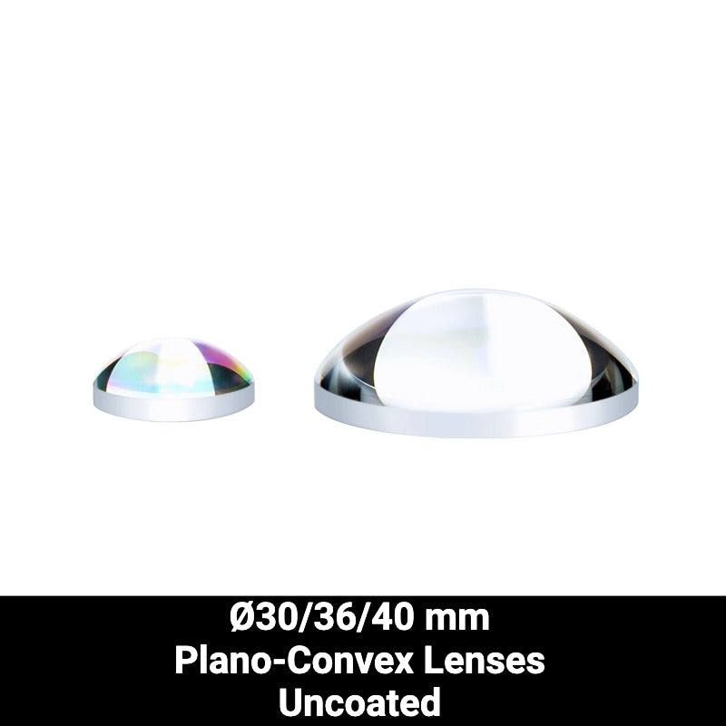 Ø30/36/40 mm N-BK7 Plano-Convex Lenses (Uncoated)