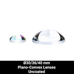 Ø30/36/40 mm N-BK7 Plano-Convex Lenses (Uncoated)