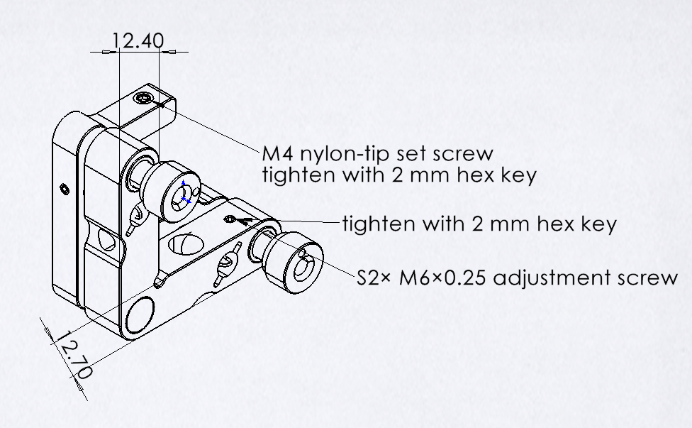 Kinematic Rectangular Optic Mount