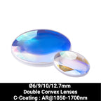 Ø6/9/10/12.7mm N-BK7 Double Convex Lenses (C-Coating : AR@1050-1700nm)