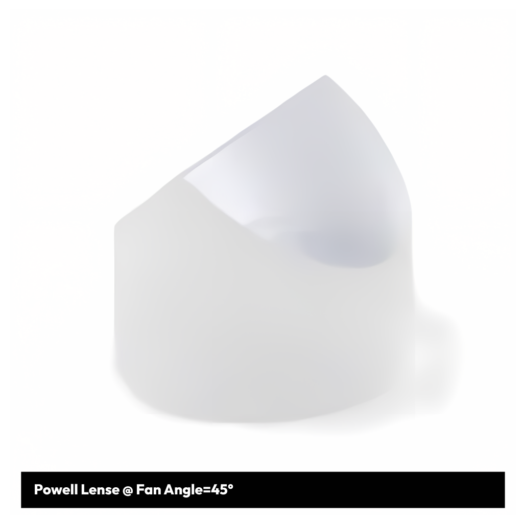 Powell lense @ Fan Angle = 45 °