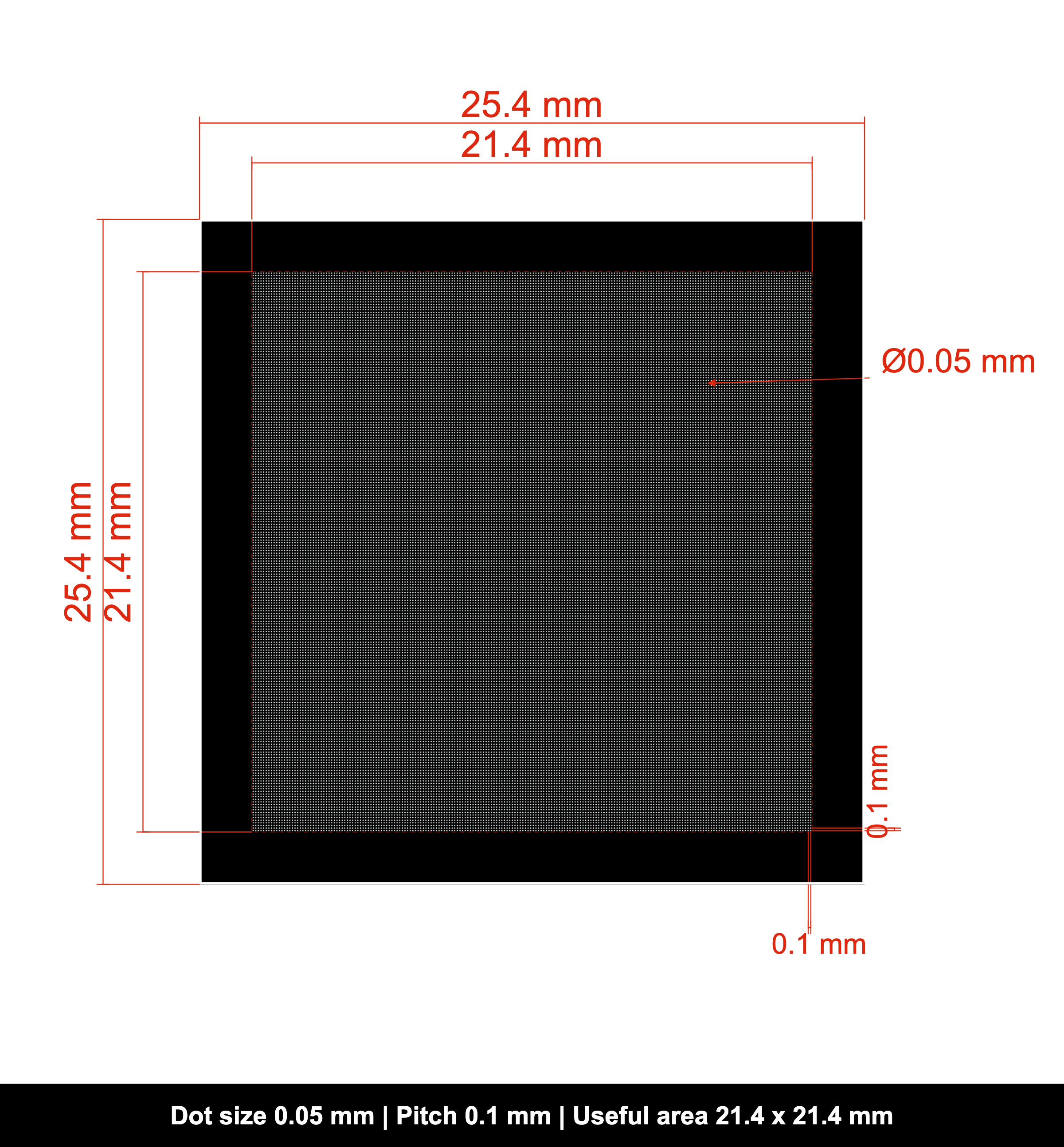 DOTMTX-OPG-25.4x25.4-D0.05-S0.1