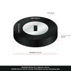 1000µm × 3mm Optical Slit, Ø9.50 Stainless Steel Plate