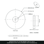 1000µm Width Optical Slit, Ø9.50/Ø18.0 Stainless Steel Plate