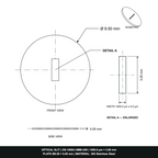 1000µm Width Optical Slit, Ø9.50/Ø18.0 Stainless Steel Plate