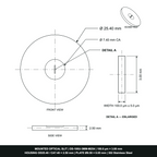 100µm Width Optical Slit, Ø9.50/Ø18.0 Stainless Steel Plate