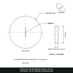 100µm Width Optical Slit, Ø9.50/Ø18.0 Stainless Steel Plate