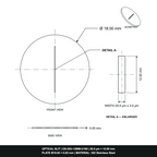 20µm Width Optical Slit, Ø9.50/Ø18.0 Stainless Steel Plate