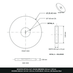 20µm Width Optical Slit, Ø9.50/Ø18.0 Stainless Steel Plate