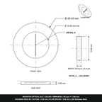 30µm Width Optical Slit, Ø9.50/Ø18.0 Stainless Steel Plate
