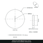 30µm Width Optical Slit, Ø9.50/Ø18.0 Stainless Steel Plate