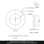75µm Width Optical Slit, Ø9.50/Ø18.0 Stainless Steel Plate
