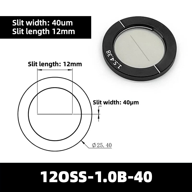20-200um Optical Slits (Slit Length = 12mm)