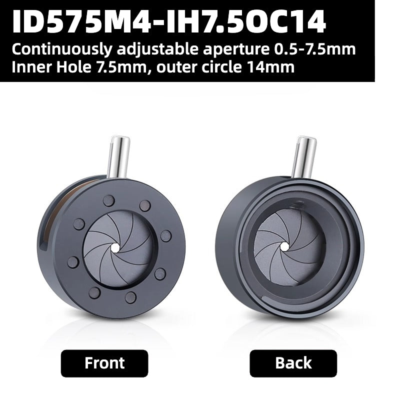 Iris Diaphragm (0.5mm - 7.5mm), M4 Mounting Holes