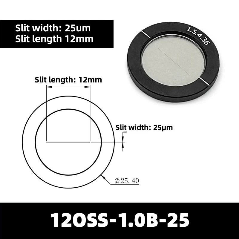 20-200um Optical Slits (Slit Length = 12mm)