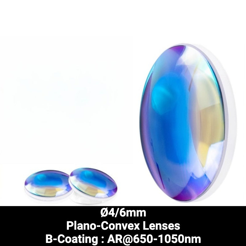Ø4/6mm N-BK7 Plano-Convex Lenses (B-Coating : AR@650-1050nm)