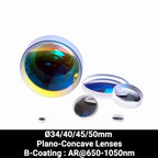 Ø34/40/45/50mm N-BK7 Plano-Concave Lenses (B-Coating : AR@650-1050nm)