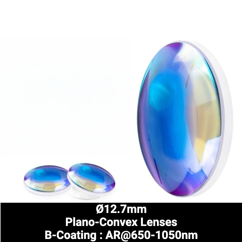 Ø12.7mm N-BK7 Plano-Convex Lenses (B-Coating : AR@650-1050nm)