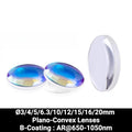 Ø3/4/5/6.3/10/12/15/16/20mm N-BK7 Plano-Convex Lenses (B-Coating : AR@650-1050nm)