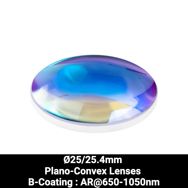 Ø25/25.4mm N-BK7 Plano-Convex Lenses (B-Coating : AR@650-1050nm)