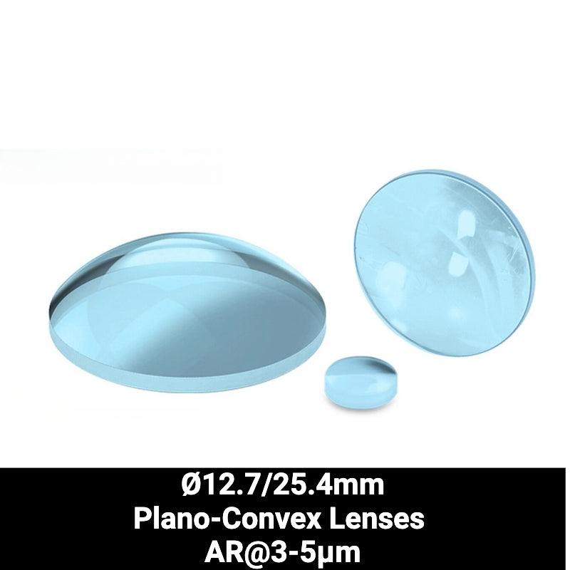 Ø12.7/25.4mm CaF2 Plano-Convex Lenses (AR@3-5μm)