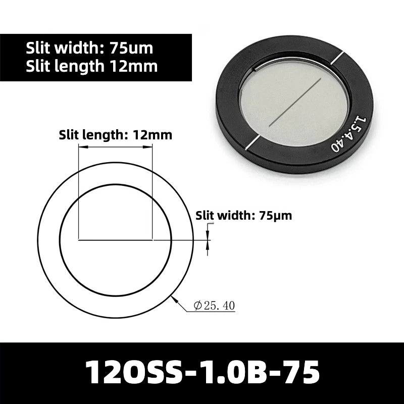 20-200um Optical Slits (Slit Length = 12mm)