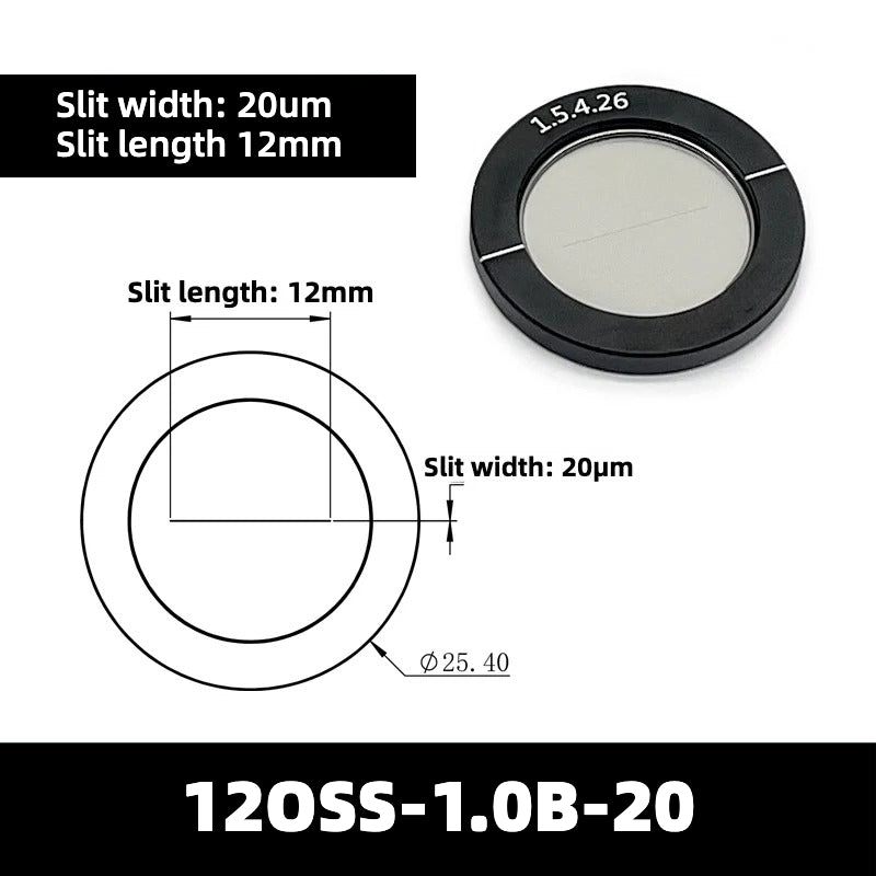 20-200um Optical Slits (Slit Length = 12mm)