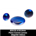 Ø20/25.4/50.8mm UV Fused Silica (UVFS) Plano-Convex Lenses (AR@250-450nm)